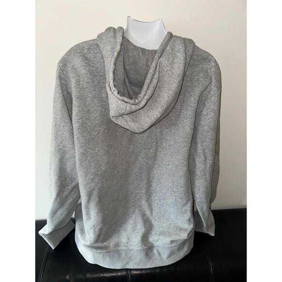 Reebok Men's Classic Delta Logo Hoodie Sz XL Relaxed Fit Grey Heather Sweatshirt - Picture 3 of 3